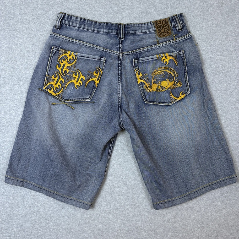 Vintage Y2K Pepe Jeans Mens 40 Jorts Embroidered Pocket Loose Streetwear Shorts